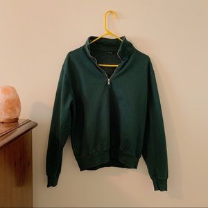 JOHN GALT Green Cozy Quarter Zip